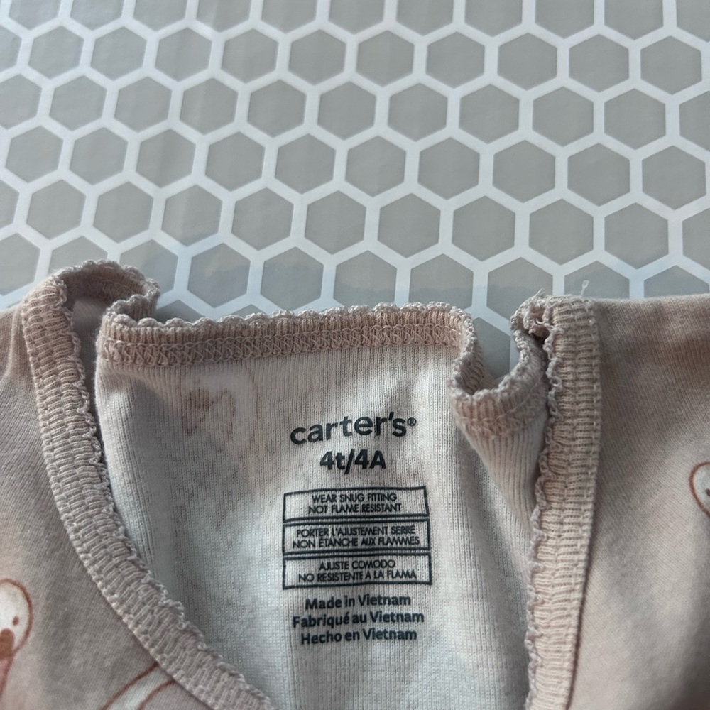 Carter's Swan Print Pajama Set - Light Pink - Picture 4 of 6